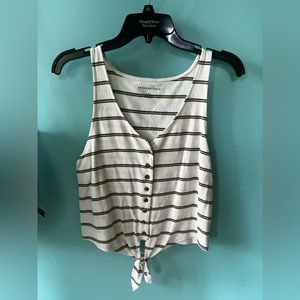 AMERICAN EAGLE stripe button down tank